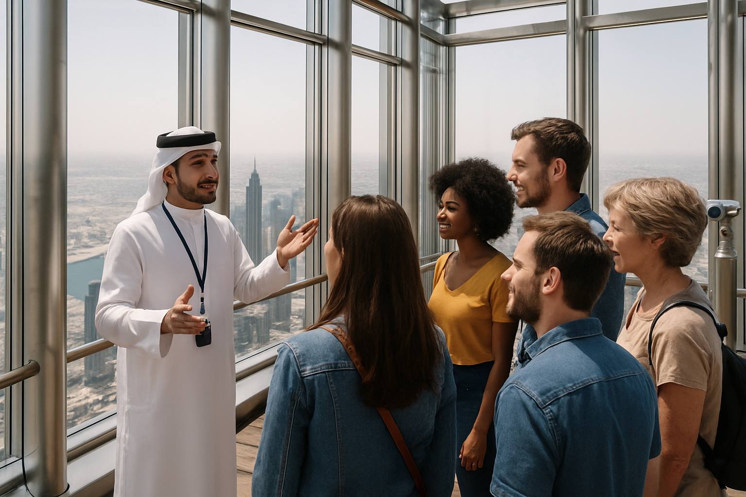 Guided tour at the iconic Burj Khalifa observation deck